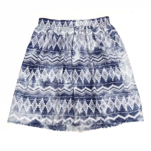 💚 3 For $15 💚LANE BRAYANT Embroidered 6th & LANE Blue White Skirt - SIZE 10/12 - Picture 2 of 4
